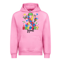 Fuchsia Pink support squad autism Urban Hoodie - MaliasSmallBusiness
