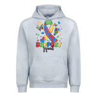 Heather Grey support squad autism Urban Hoodie - MaliasSmallBusiness