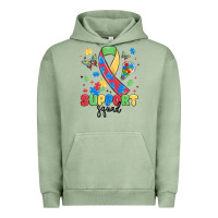 Pigment Oil Green support squad autism Urban Hoodie - MaliasSmallBusiness