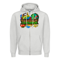 Dove Grey teacher life Zipper Hoodie - texasbilliewilder