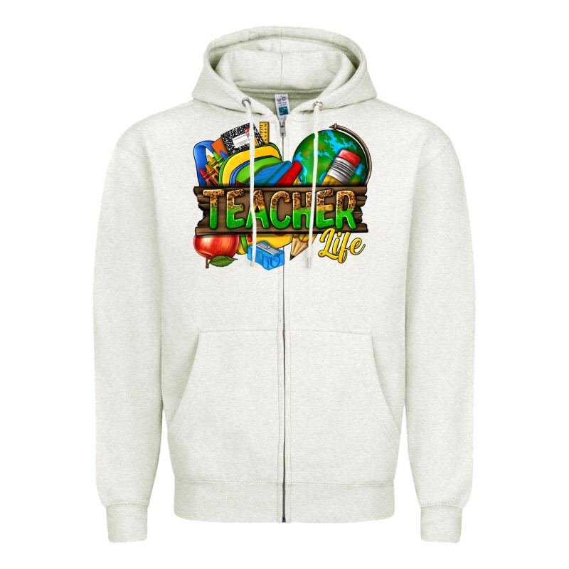 Teacher Life Zipper Hoodie by texasbilliewilder | Teevron