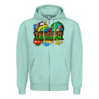 Seafoam teacher life Zipper Hoodie - texasbilliewilder