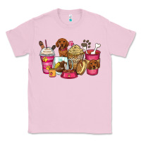 Bubblegum Pink dachshund coffee cups Classic Tee - Zillion Design Studio