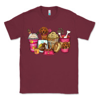 Burgundy dachshund coffee cups Classic Tee - Zillion Design Studio