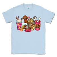 Dusty Blue dachshund coffee cups Classic Tee - Zillion Design Studio