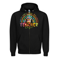 Black teacher life Zipper Hoodie - texasbilliewilder