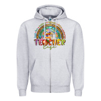 Heather Grey teacher life Zipper Hoodie - texasbilliewilder