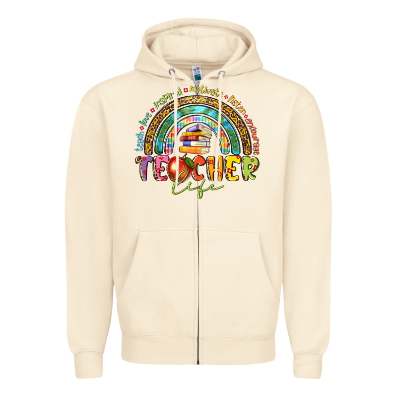 Teacher Life Zipper Hoodie by texasbilliewilder | Teevron