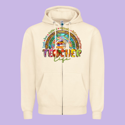 Zipper Hoodie teacher life