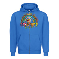 True Royal teacher life Zipper Hoodie - texasbilliewilder