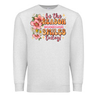 Oatmeal Heather be the reason someone smiles today Premium Sweatshirt - JahusDesignShop