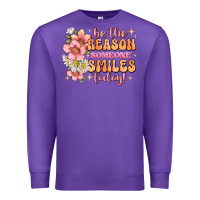 Purple be the reason someone smiles today Premium Sweatshirt - JahusDesignShop
