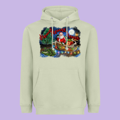 Heaux Heaux Heaux Christmas Louisiana Swamp Heavyweight Hoodie Designed By Fadigitalartstudio