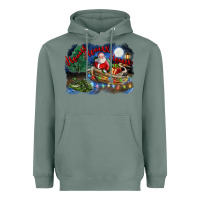 Sage heaux heaux heaux christmas louisiana swamp Heavyweight Hoodie - FaDigitalArtStudio