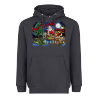 Smoke heaux heaux heaux christmas louisiana swamp Heavyweight Hoodie - FaDigitalArtStudio