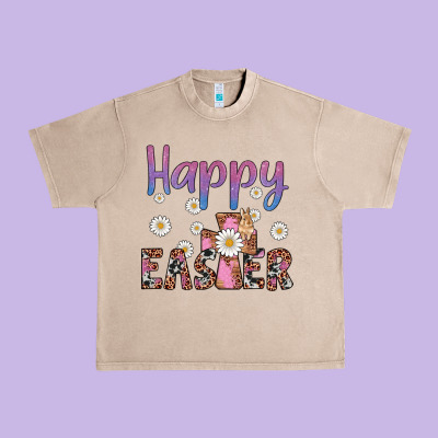 Happy Easter Cross Urban Heavy Tee Designed By Artiststas