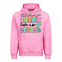 Fuchsia Pink silly rabbit easter is for jesus Urban Hoodie - MaliasSmallBusiness