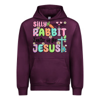 Mauve Wine silly rabbit easter is for jesus Urban Hoodie - MaliasSmallBusiness