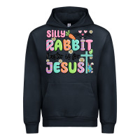 Navy silly rabbit easter is for jesus Urban Hoodie - MaliasSmallBusiness