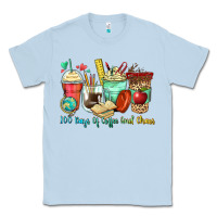 Dusty Blue 100 days of coffee and chaos coffee cups Classic Tee - Zillion Design Studio