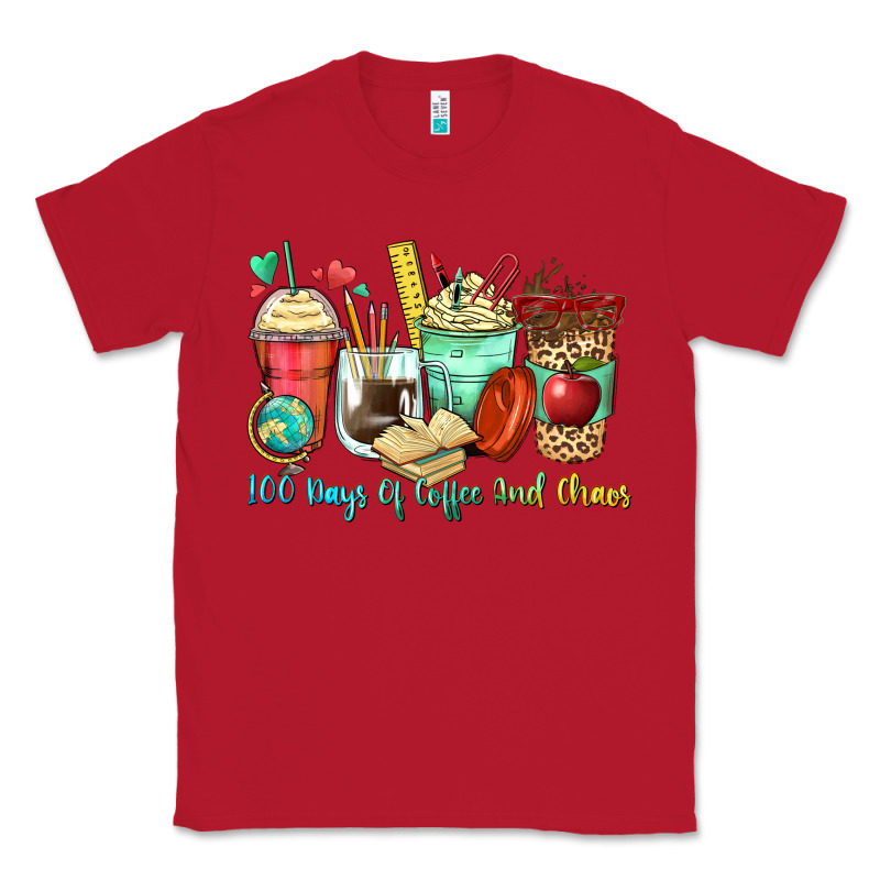 100 Days Of Coffee And Chaos Coffee Cups Classic Tee by Zillion Design Studio | Teevron