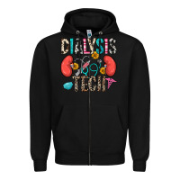 Black dialysis tech Zipper Hoodie - Zillion Design Studio
