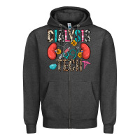 Charcoal Heather dialysis tech Zipper Hoodie - Zillion Design Studio