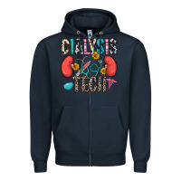 Navy dialysis tech Zipper Hoodie - Zillion Design Studio