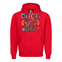 Red dialysis tech Zipper Hoodie - Zillion Design Studio