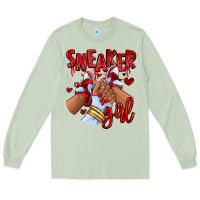 Matcha red sneaker girl afro woman Long Sleeve Tee - RanaPortraitStore