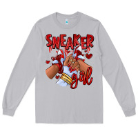 Moon Dust red sneaker girl afro woman Long Sleeve Tee - RanaPortraitStore