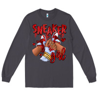 Smoke red sneaker girl afro woman Long Sleeve Tee - RanaPortraitStore