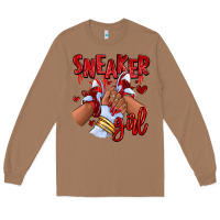 Toasted Coconut red sneaker girl afro woman Long Sleeve Tee - RanaPortraitStore
