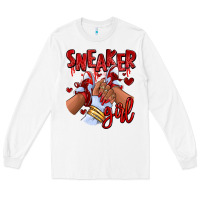 White red sneaker girl afro woman Long Sleeve Tee - RanaPortraitStore