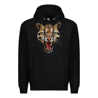 Black ocelot head Premium Hoodie - LillyAllenDesigns