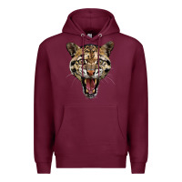 Burgundy ocelot head Premium Hoodie - LillyAllenDesigns