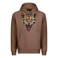 Chestnut ocelot head Premium Hoodie - LillyAllenDesigns