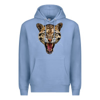 Colony Blue ocelot head Premium Hoodie - LillyAllenDesigns