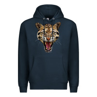 Navy ocelot head Premium Hoodie - LillyAllenDesigns
