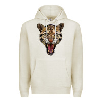 Oatmeal Heather ocelot head Premium Hoodie - LillyAllenDesigns