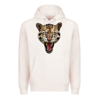 Pale Pink ocelot head Premium Hoodie - LillyAllenDesigns