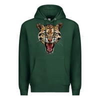 Sports Green ocelot head Premium Hoodie - LillyAllenDesigns