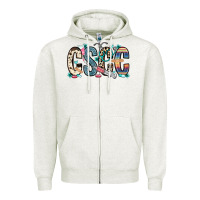 Oatmeal Heather cscc cutaneous squamous cell cancer Zipper Hoodie - Zillion Design Studio