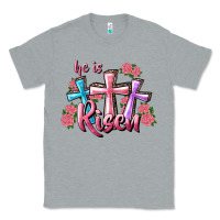 Heather Grey He Is Risen Cross Classic Tee - RanaPortraitStore
