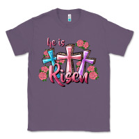 Lavender He Is Risen Cross Classic Tee - RanaPortraitStore