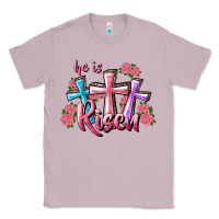 Lilac He Is Risen Cross Classic Tee - RanaPortraitStore