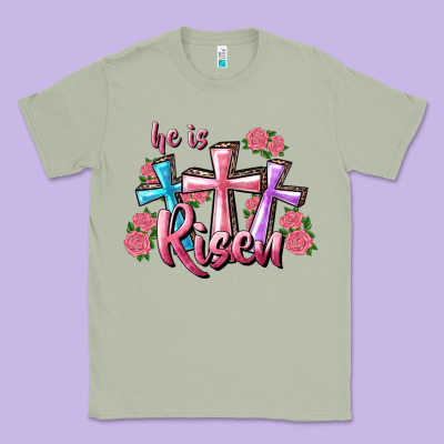 He Is Risen Cross Classic Tee Designed By Ranaportraitstore