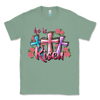 Sage He Is Risen Cross Classic Tee - RanaPortraitStore
