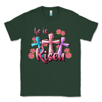Sports Green He Is Risen Cross Classic Tee - RanaPortraitStore