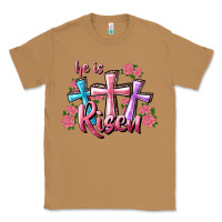 Toasted Coconut He Is Risen Cross Classic Tee - RanaPortraitStore